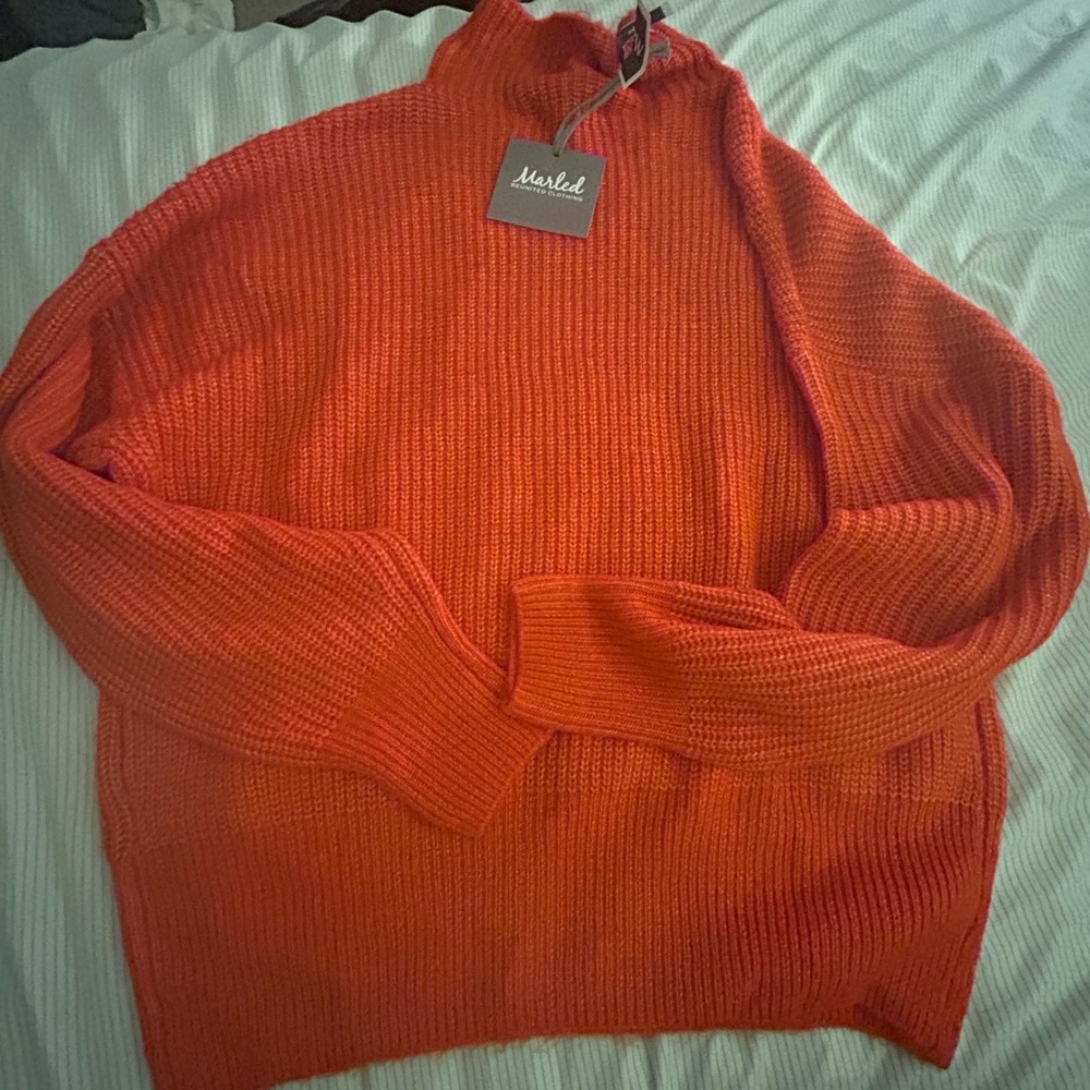 Marled Men's Orange Sweater